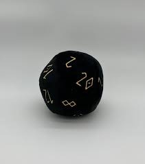 NIGHT BLACK - BLACK PLUSHIE BOULDER 170MM D20 PLUSH SOFT DICE